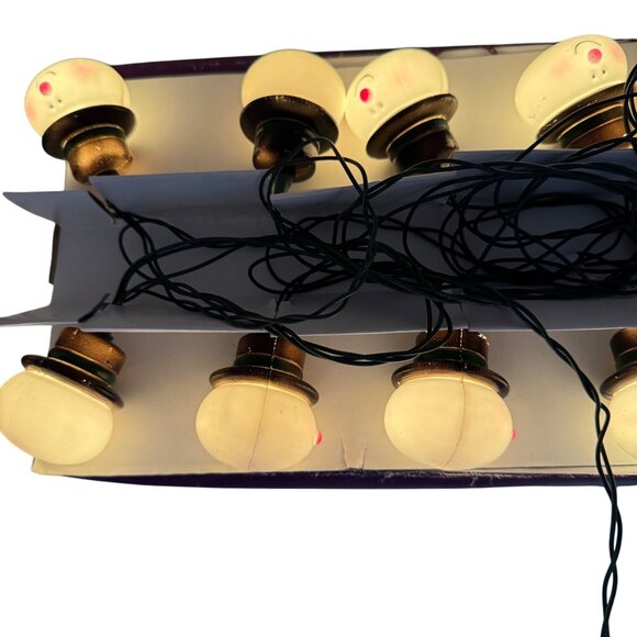 10 Indoor/Outdoor Smiling Snowman Christmas Lights Set - Picture 3 of 4